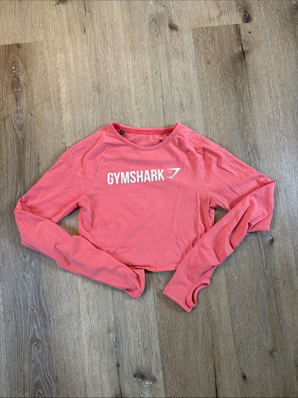 Gymshark Coral Pink Long Sleeve Crop Tee